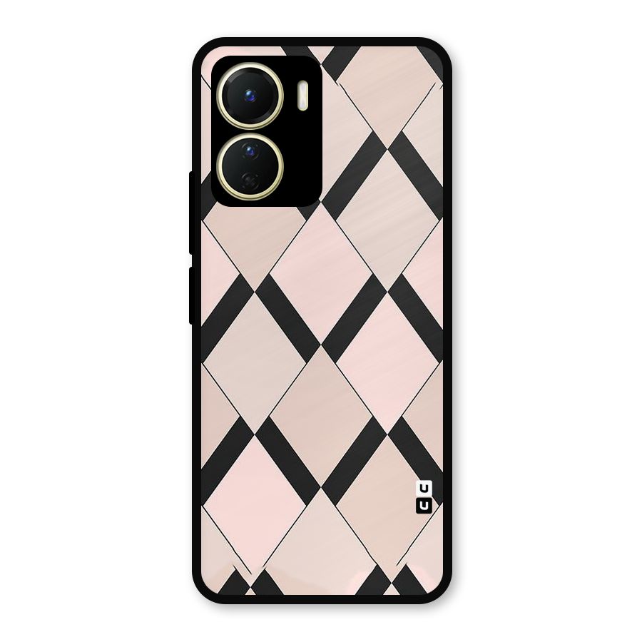 Light Pink Metal Back Case for Vivo Y16