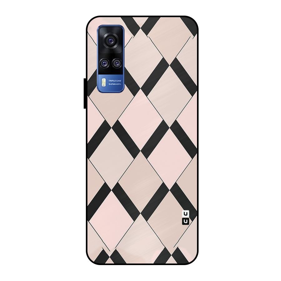 Light Pink Metal Back Case for Vivo Y51