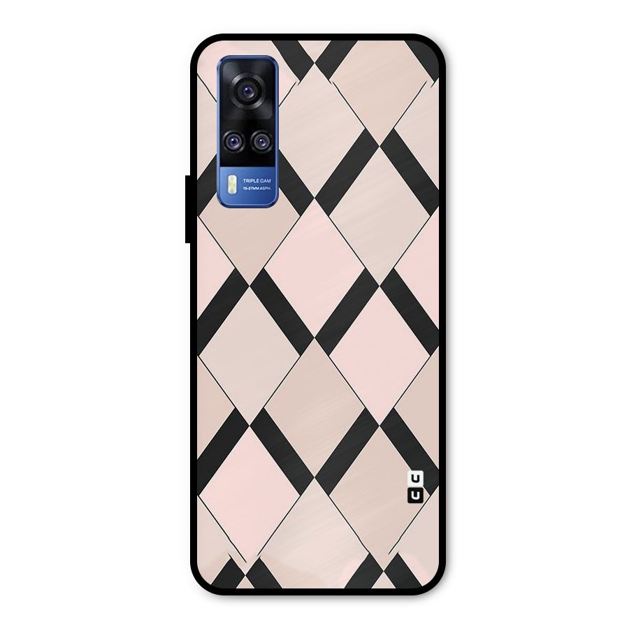 Light Pink Metal Back Case for Vivo Y51A