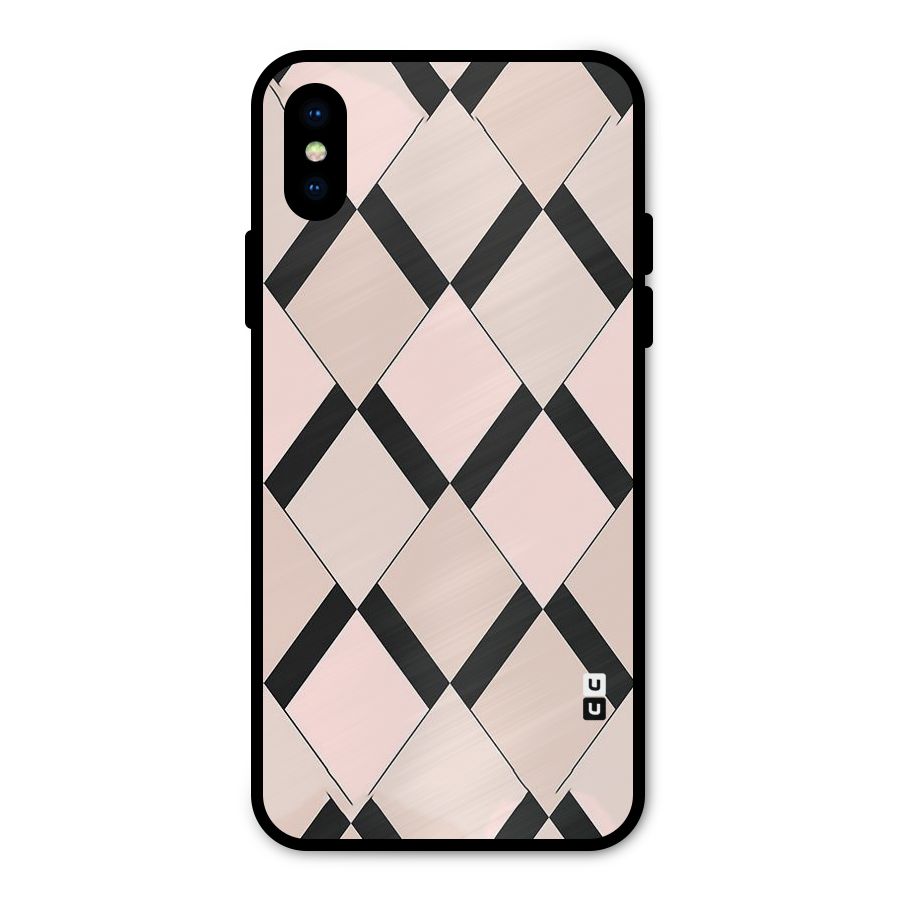 Light Pink Metal Back Case for iPhone XS