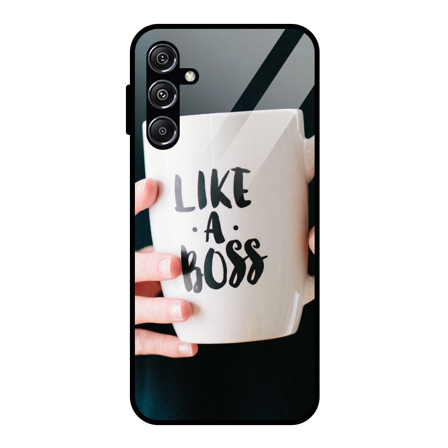 Like a Boss Glass Back Case for Galaxy M34 5G