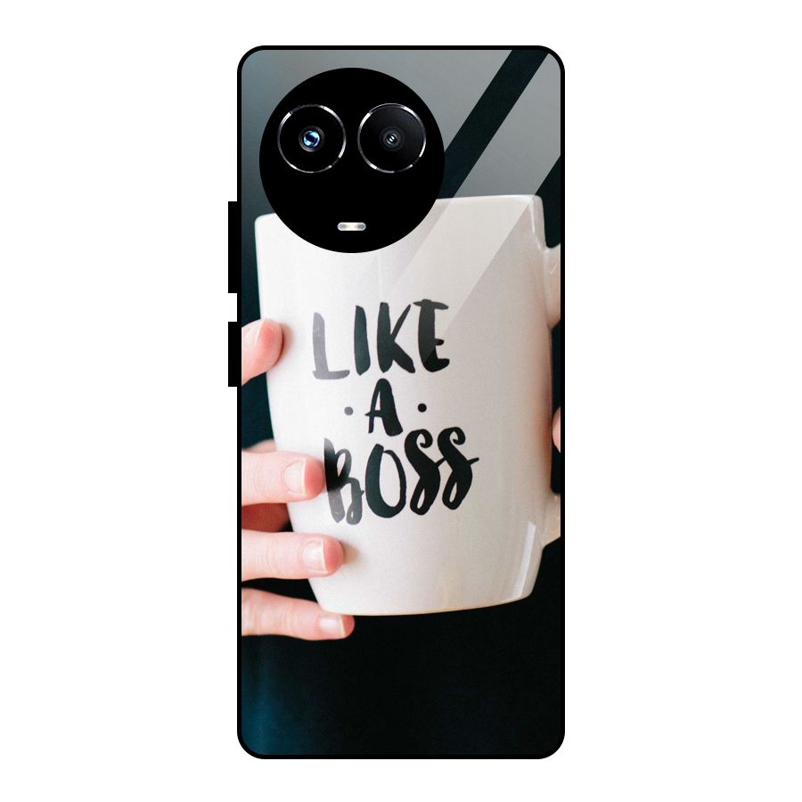Like a Boss Glass Back Case for Realme Narzo 60X