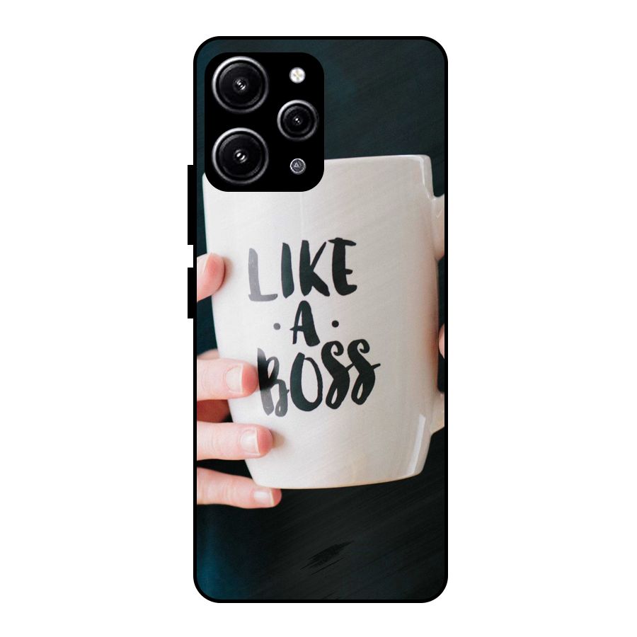 Like a Boss Glass Back Case for Redmi 12 4G
