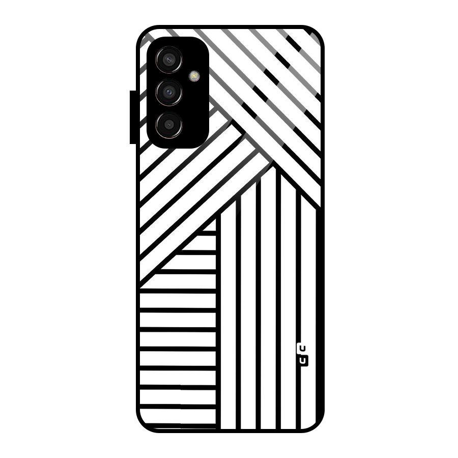Lines Pattern Stripes Glass Back Case for Galaxy F13