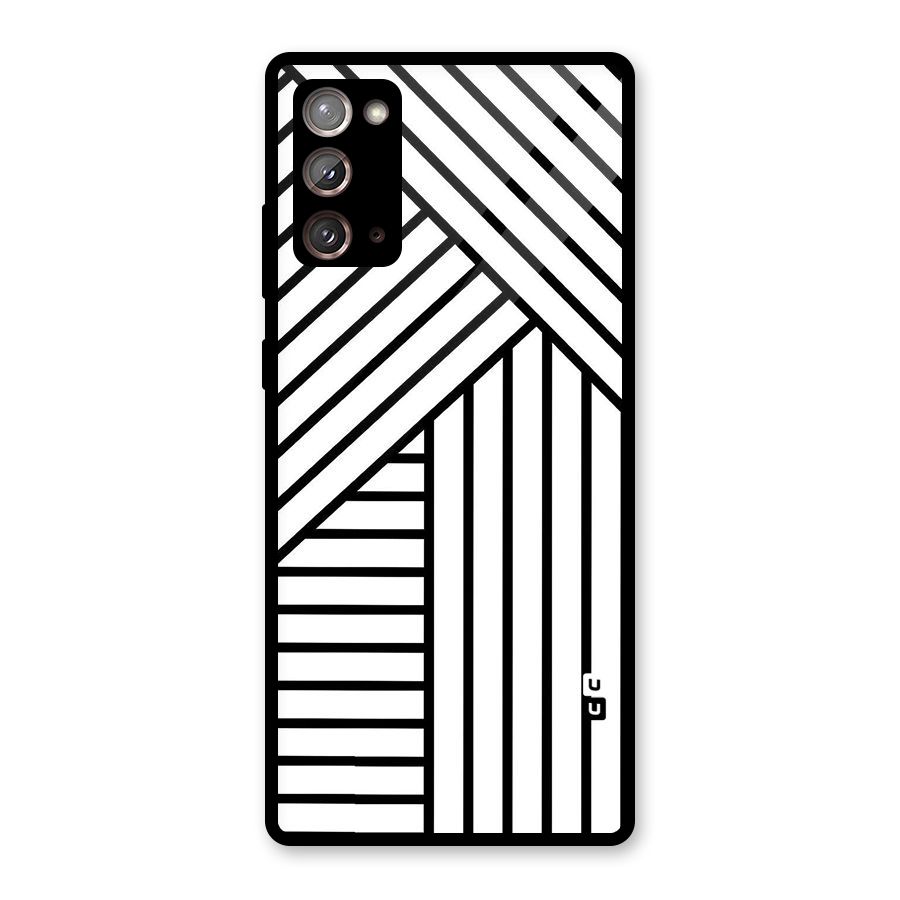 Lines Pattern Stripes Glass Back Case for Galaxy Note 20