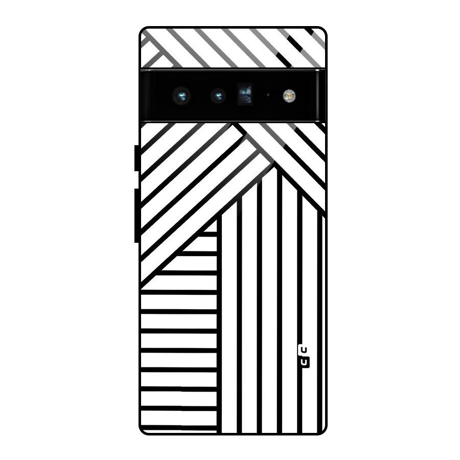 Lines Pattern Stripes Glass Back Case for Google Pixel 6 Pro