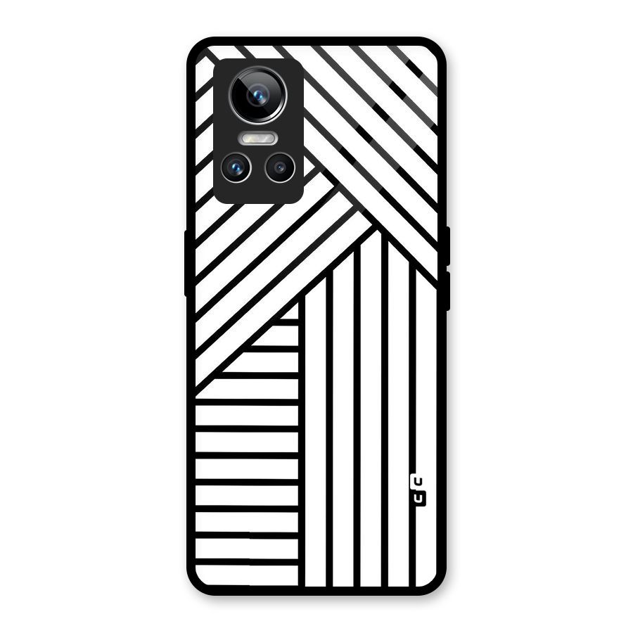 Lines Pattern Stripes Glass Back Case for Realme GT Neo 3