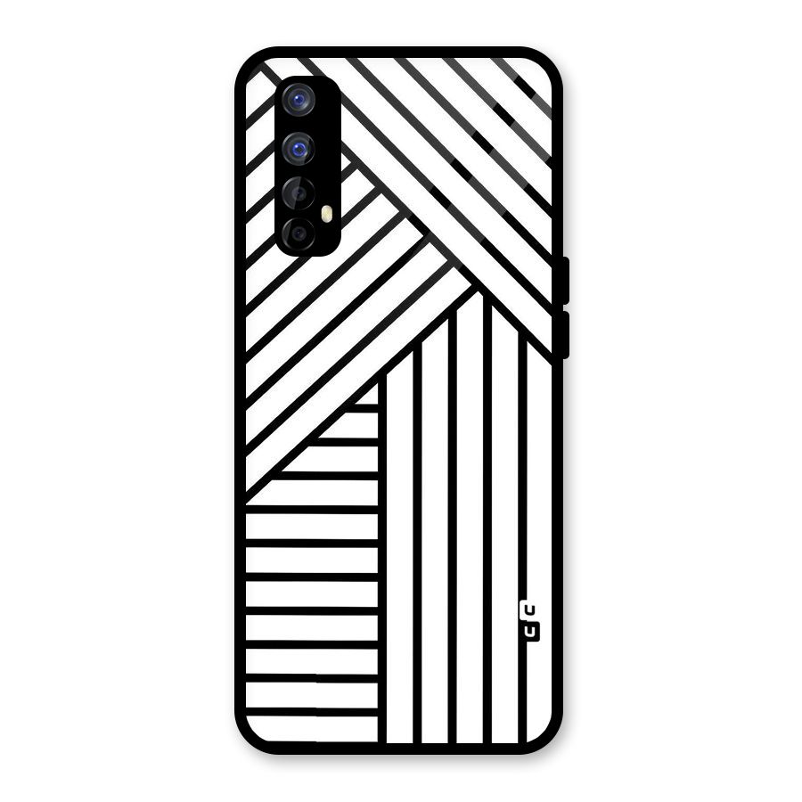 Lines Pattern Stripes Glass Back Case for Realme Narzo 20 Pro