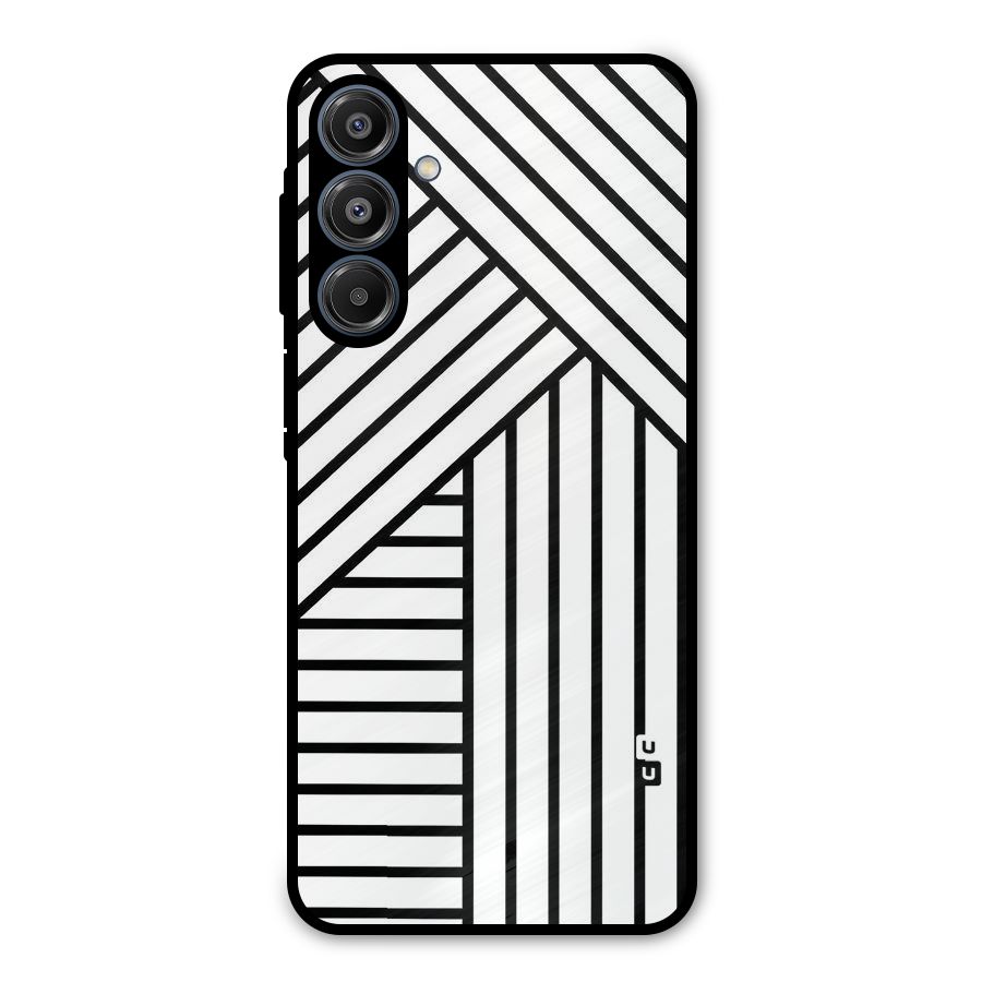Lines Pattern Stripes Metal Back Case for Galaxy A16 5G