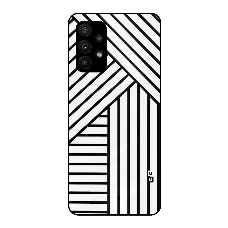 Lines Pattern Stripes Metal Back Case for Galaxy A23