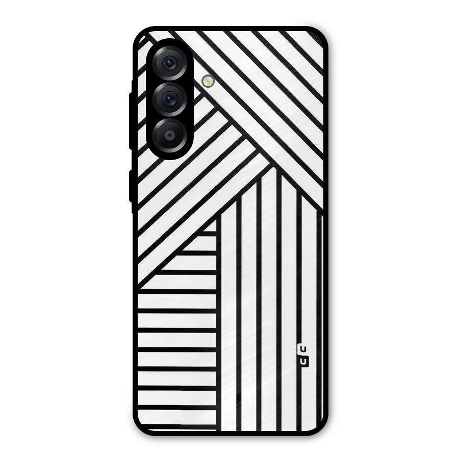 Lines Pattern Stripes Metal Back Case for Galaxy A36