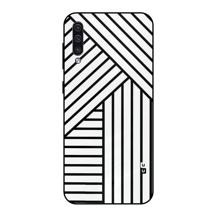 Lines Pattern Stripes Metal Back Case for Galaxy A50s