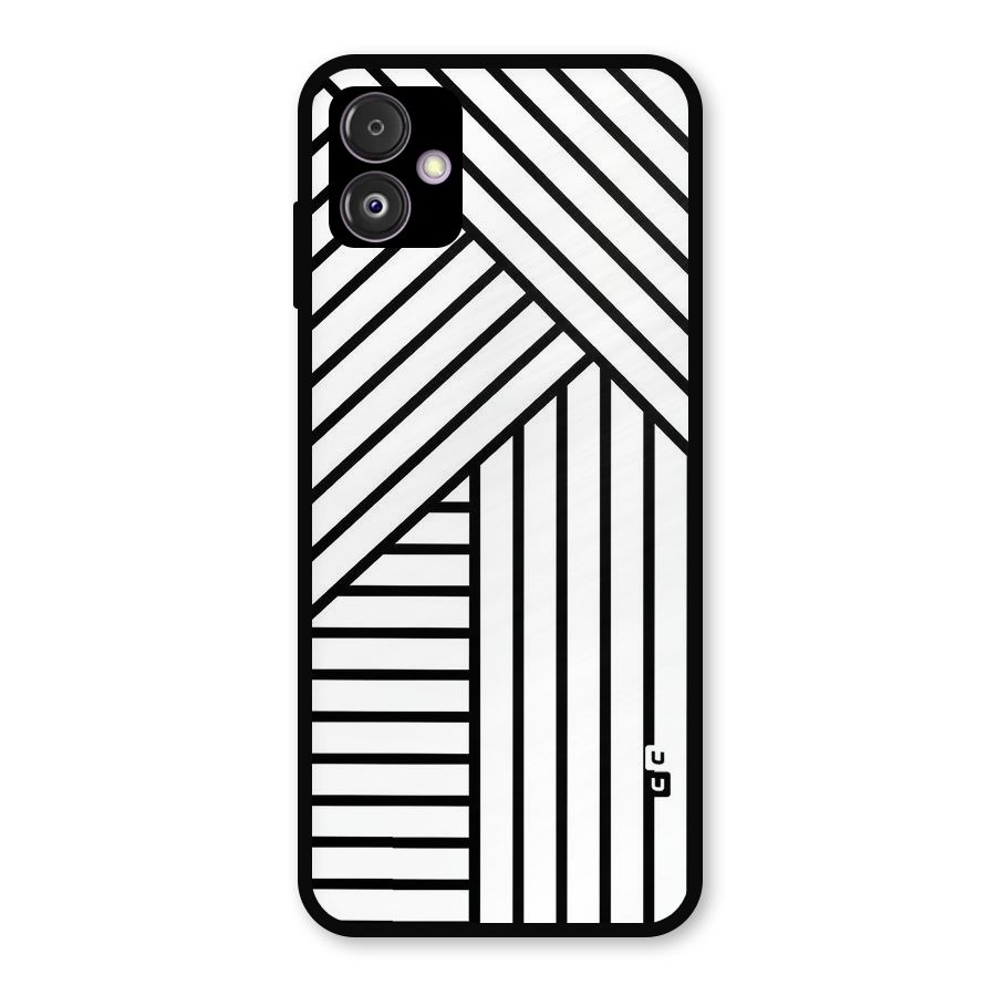 Lines Pattern Stripes Metal Back Case for Galaxy F14