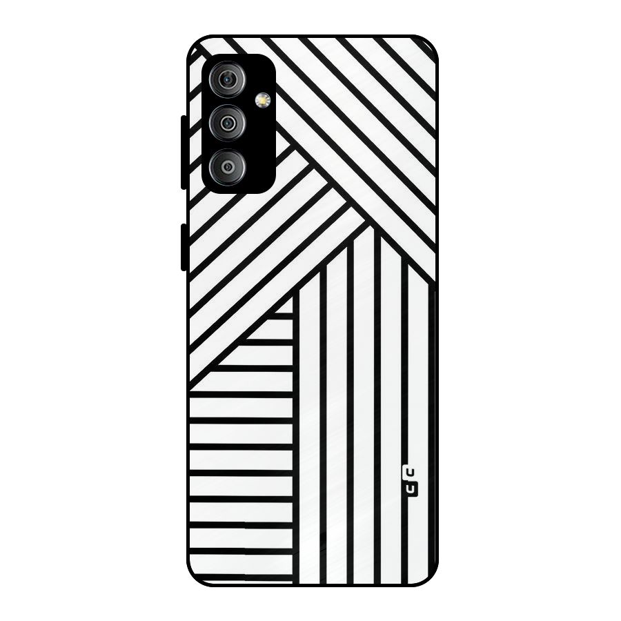 Lines Pattern Stripes Metal Back Case for Galaxy F23
