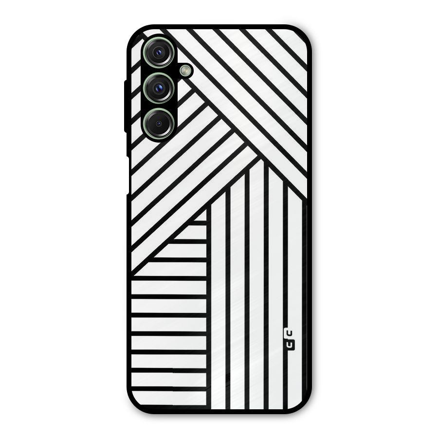 Lines Pattern Stripes Metal Back Case for Galaxy F34