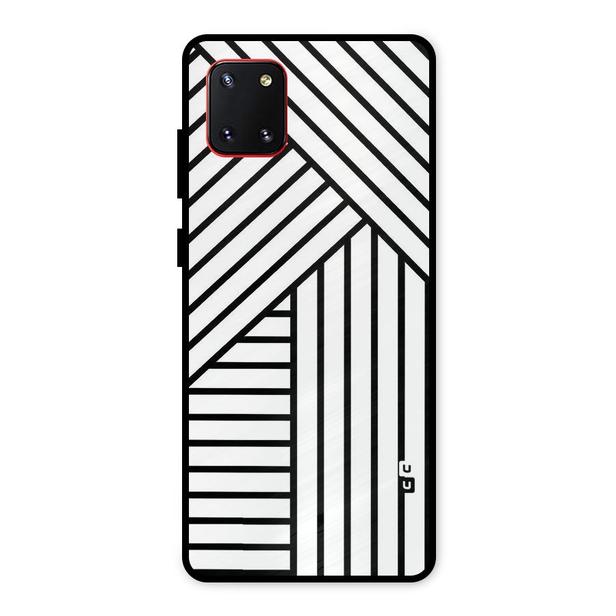 Lines Pattern Stripes Metal Back Case for Galaxy Note 10 Lite