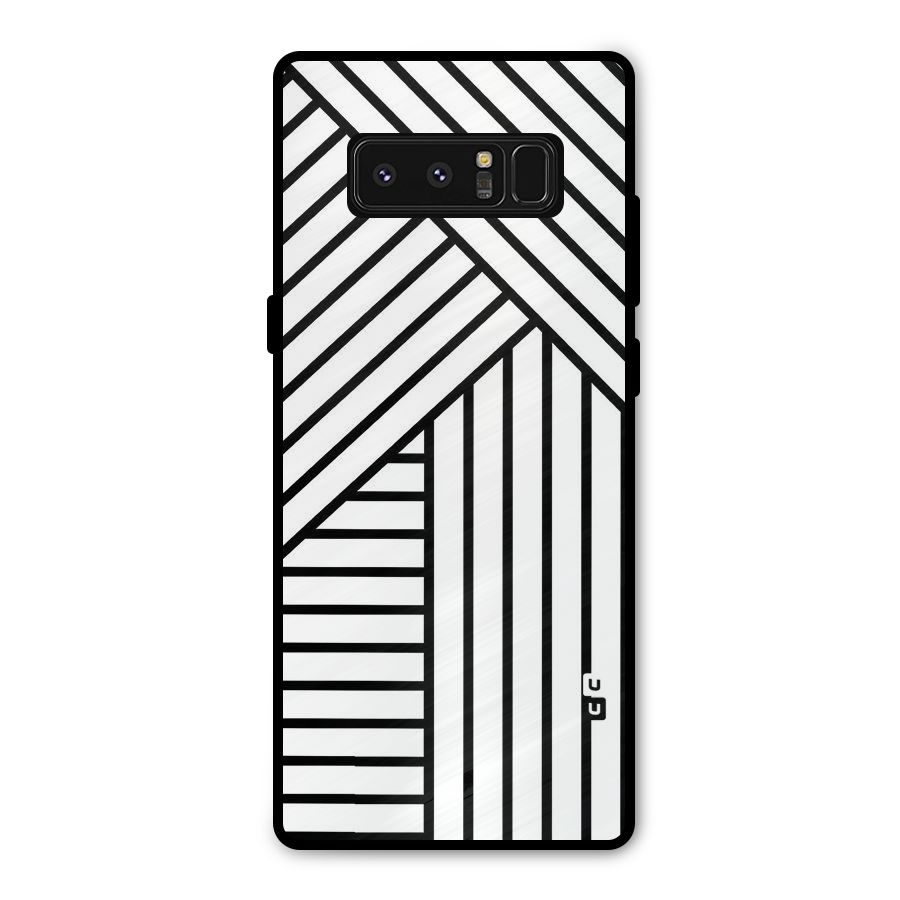 Lines Pattern Stripes Metal Back Case for Galaxy Note 8