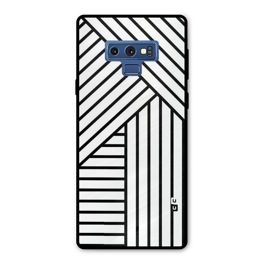 Lines Pattern Stripes Metal Back Case for Galaxy Note 9
