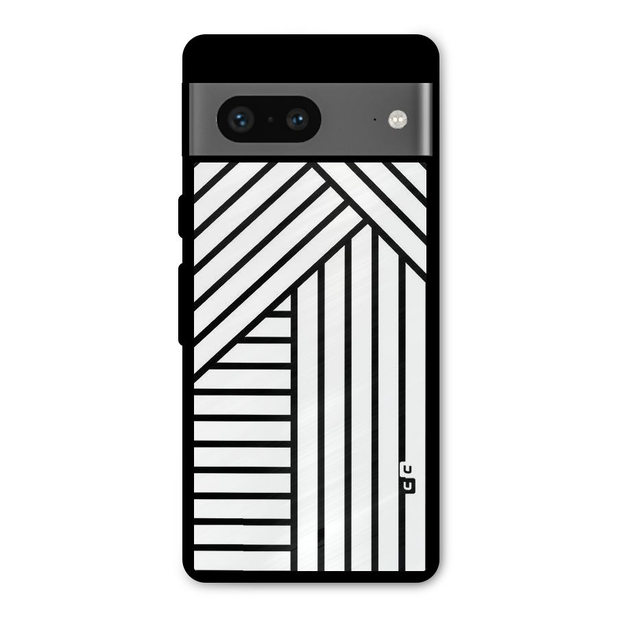 Lines Pattern Stripes Metal Back Case for Google Pixel 7