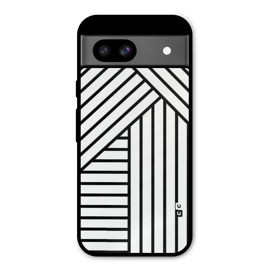 Lines Pattern Stripes Metal Back Case for Google Pixel 8a