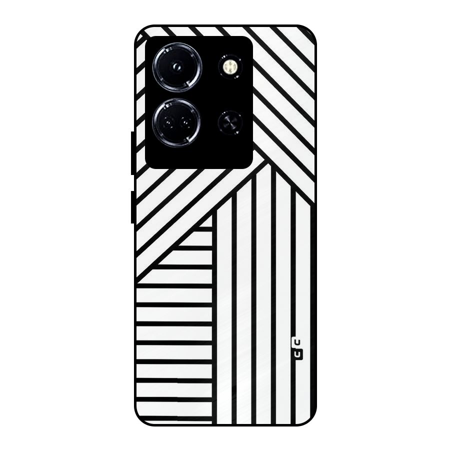 Lines Pattern Stripes Metal Back Case for Infinix Note 30 5G