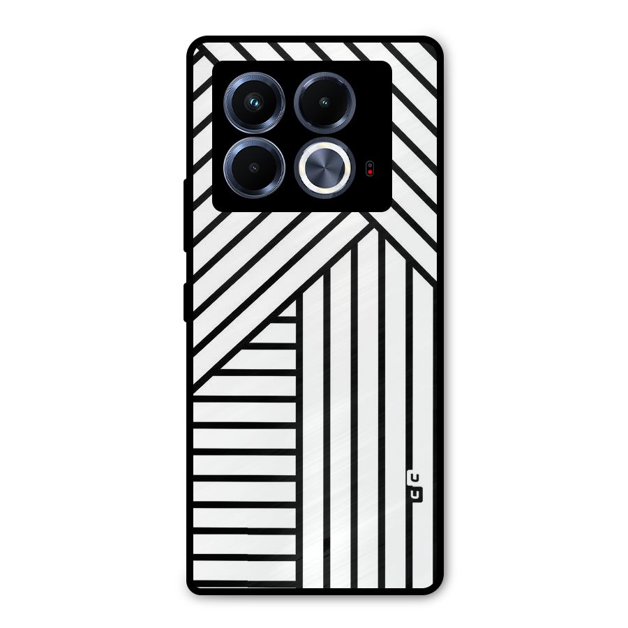 Lines Pattern Stripes Metal Back Case for Infinix Note 40 5G