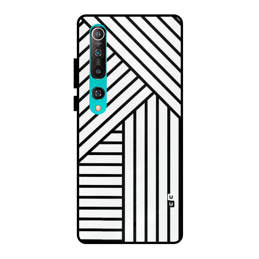 Lines Pattern Stripes Metal Back Case for Mi 10