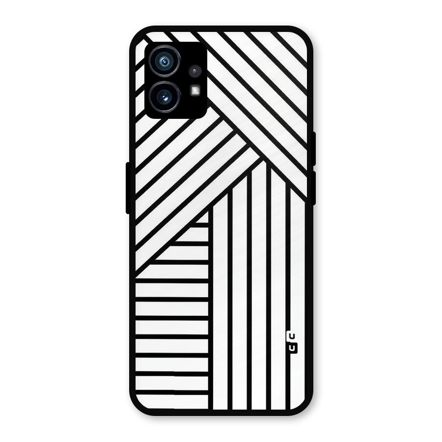 Lines Pattern Stripes Metal Back Case for Nothing Phone 1