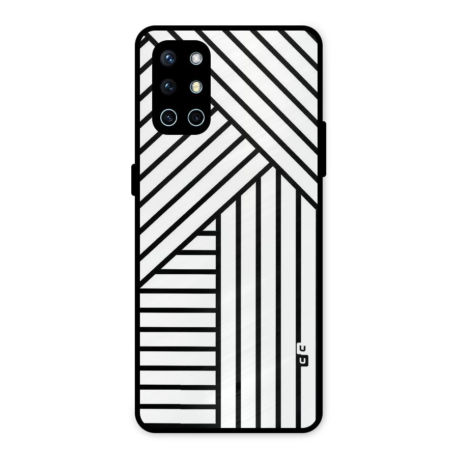 Lines Pattern Stripes Metal Back Case for OnePlus 9R