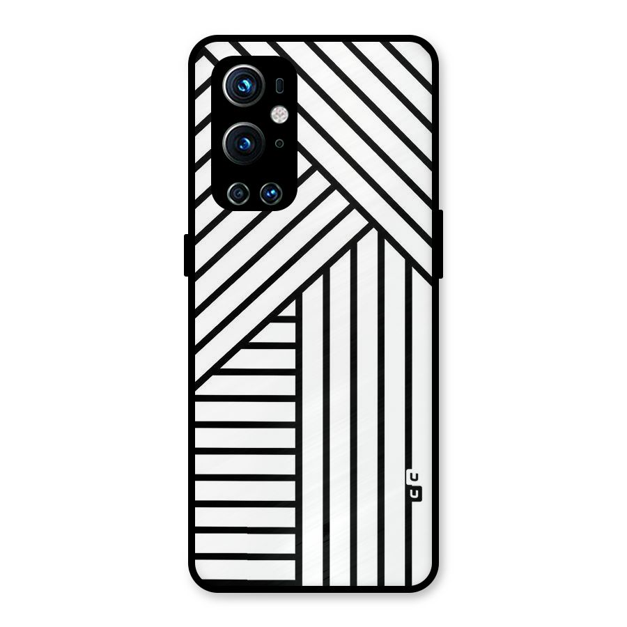 Lines Pattern Stripes Metal Back Case for OnePlus 9 Pro