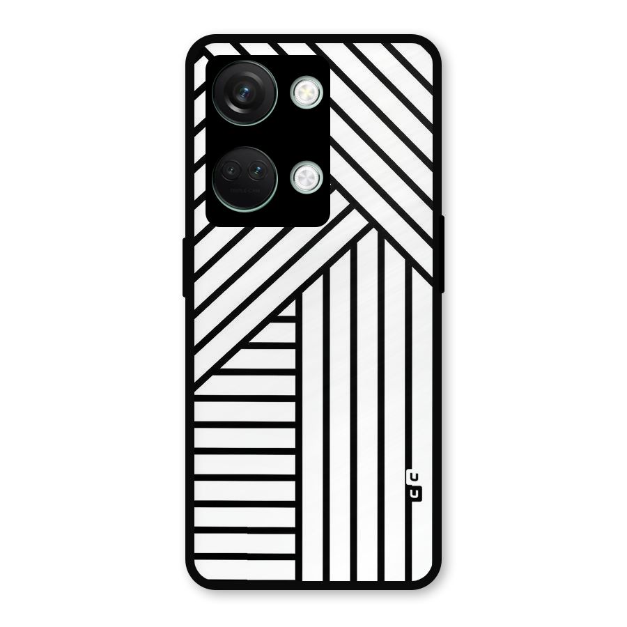 Lines Pattern Stripes Metal Back Case for OnePlus Nord 3