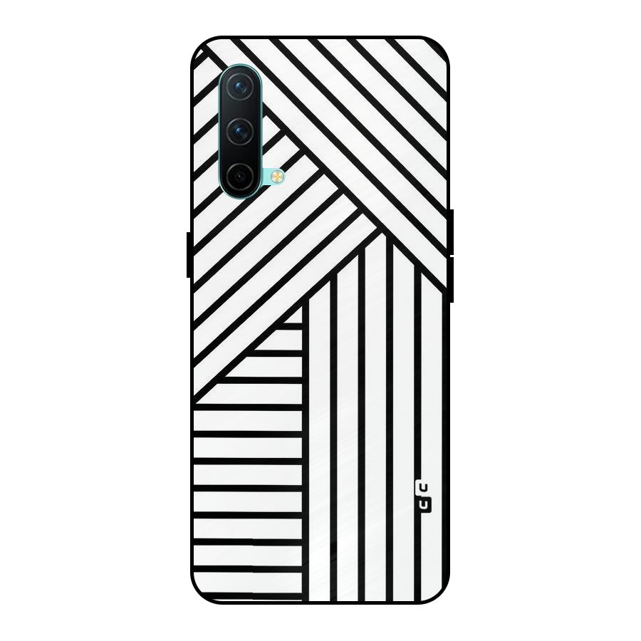 Lines Pattern Stripes Metal Back Case for OnePlus Nord CE 5G
