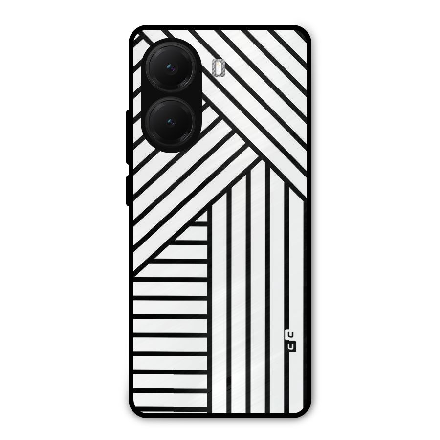 Lines Pattern Stripes Metal Back Case for Poco X7 Pro
