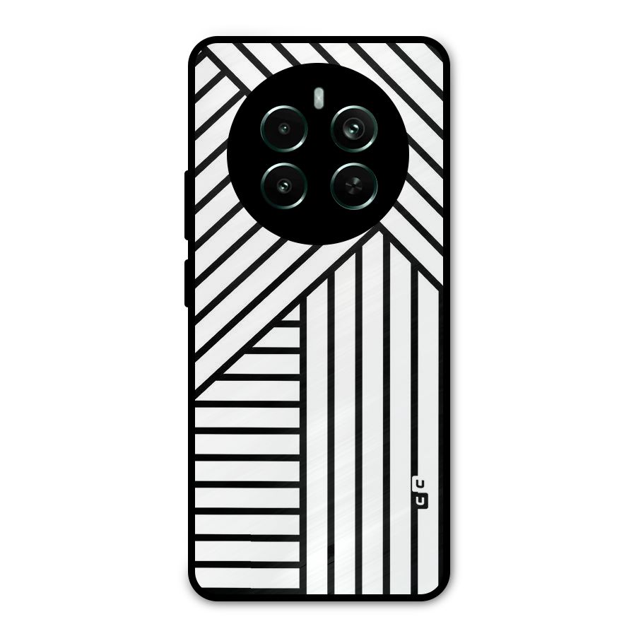 Lines Pattern Stripes Metal Back Case for Realme 12 Pro Plus