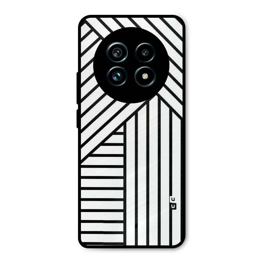 Lines Pattern Stripes Metal Back Case for Realme 13 Pro Plus