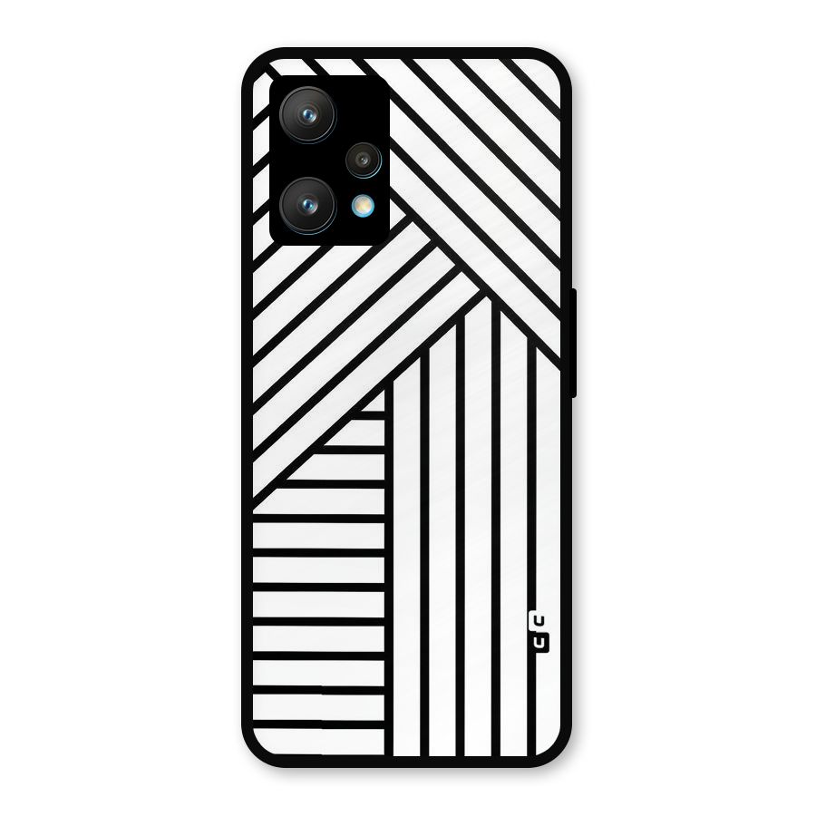 Lines Pattern Stripes Metal Back Case for Realme 9