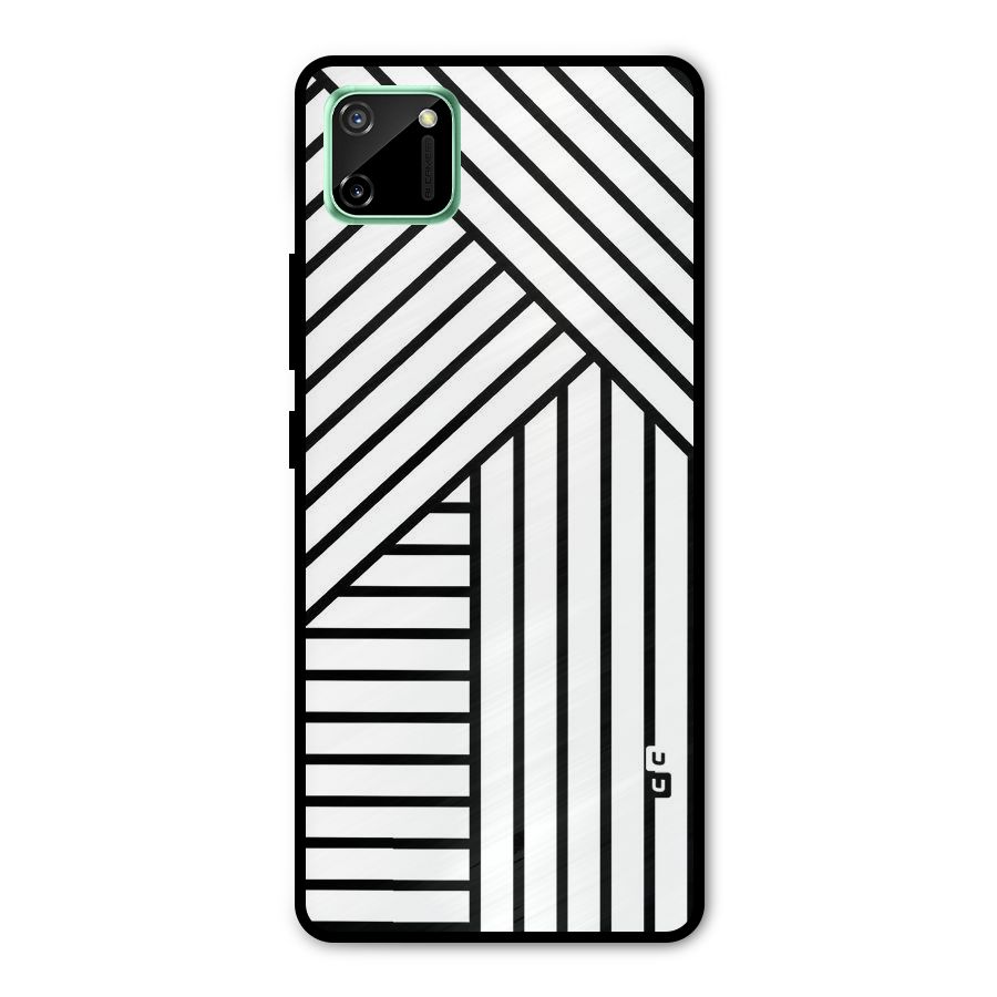 Lines Pattern Stripes Metal Back Case for Realme C11