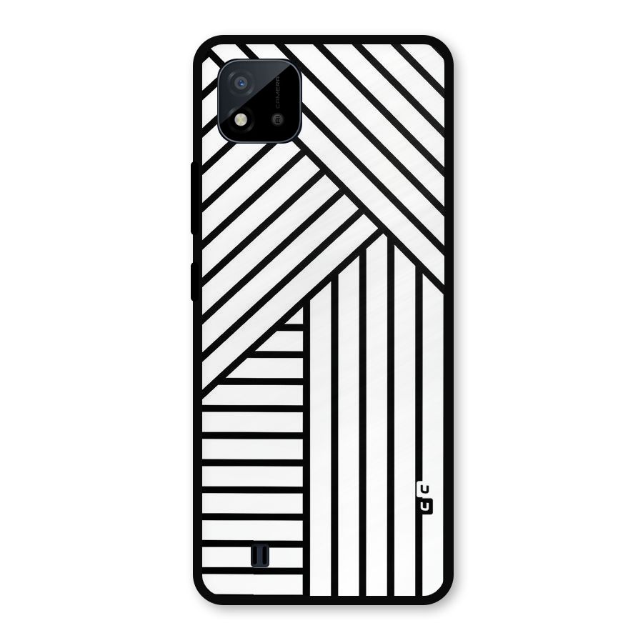 Lines Pattern Stripes Metal Back Case for Realme C11 2021