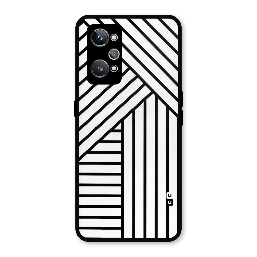Lines Pattern Stripes Metal Back Case for Realme GT 2