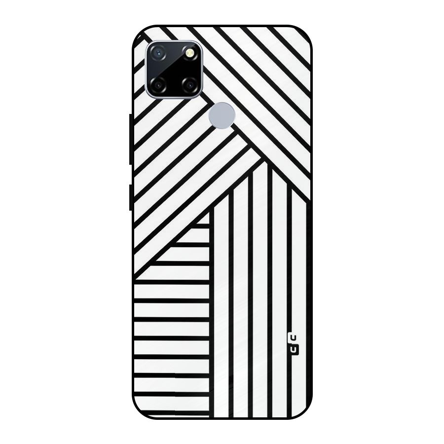 Lines Pattern Stripes Metal Back Case for Realme Narzo 20