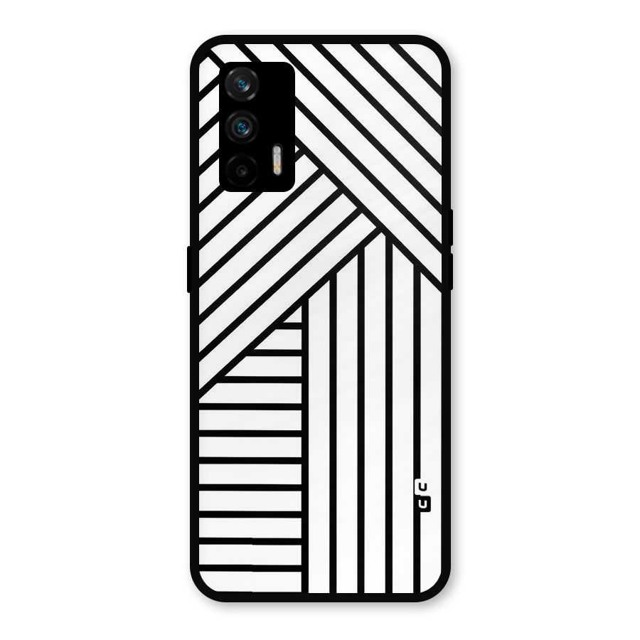 Lines Pattern Stripes Metal Back Case for Realme X7 Max
