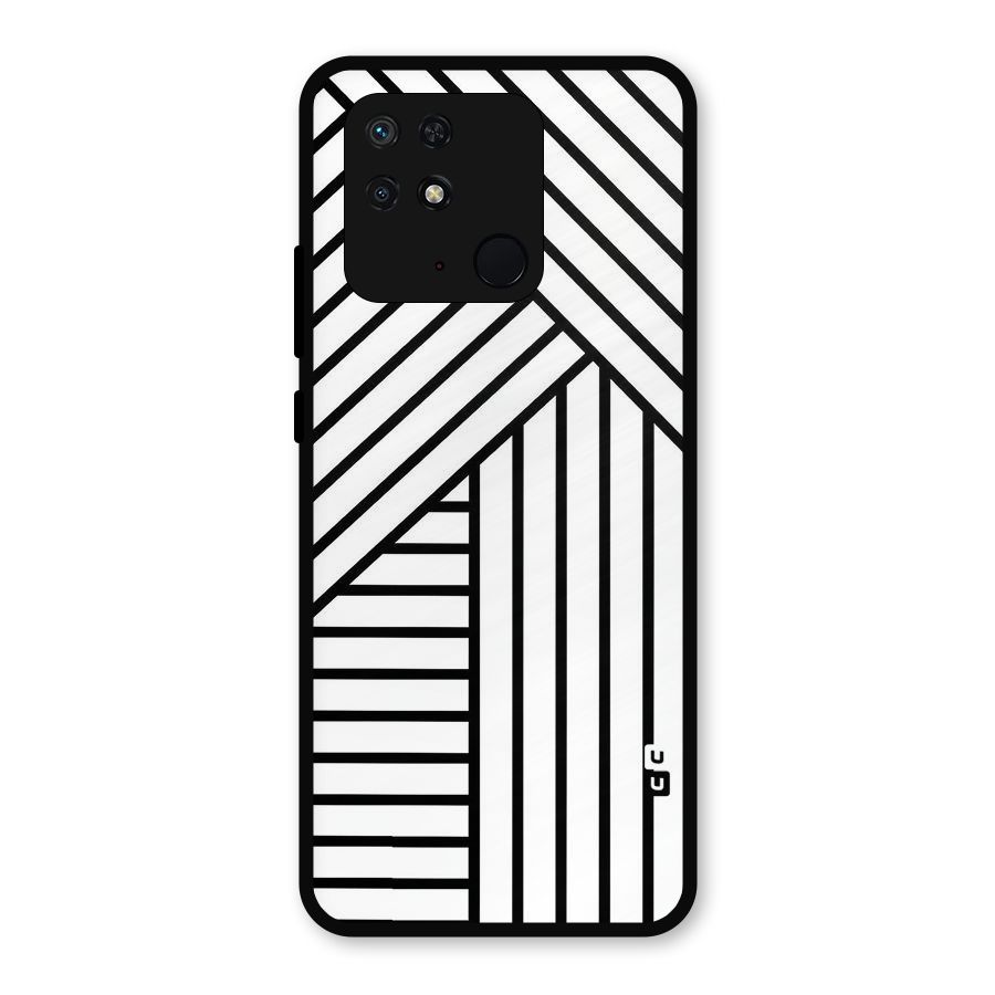 Lines Pattern Stripes Metal Back Case for Redmi 10