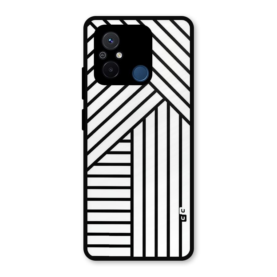 Lines Pattern Stripes Metal Back Case for Redmi 12C
