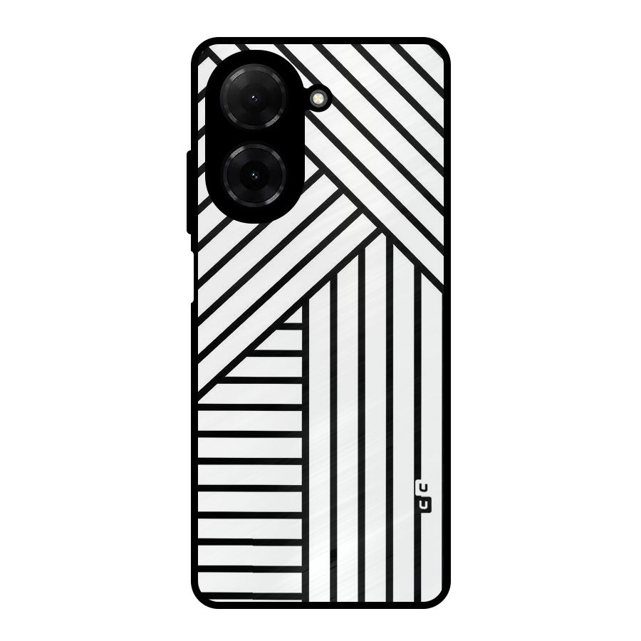Lines Pattern Stripes Metal Back Case for Redmi A5 4G