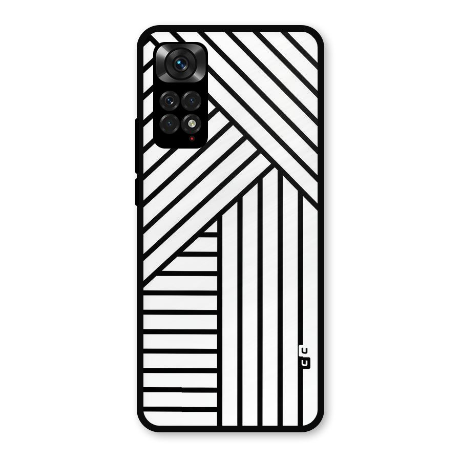 Lines Pattern Stripes Metal Back Case for Redmi Note 11