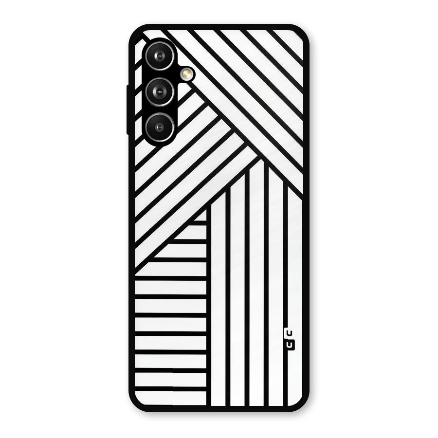 Lines Pattern Stripes Metal Back Case for Samsung Galaxy M54