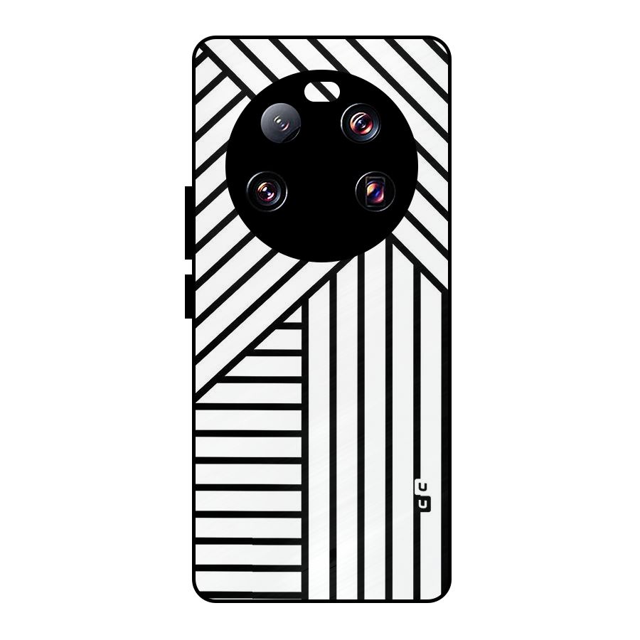 Lines Pattern Stripes Metal Back Case for Xiaomi 13 Ultra