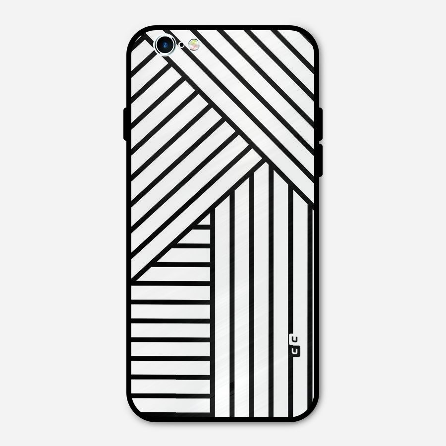 Lines Pattern Stripes Metal Back Case for iPhone 6 6s
