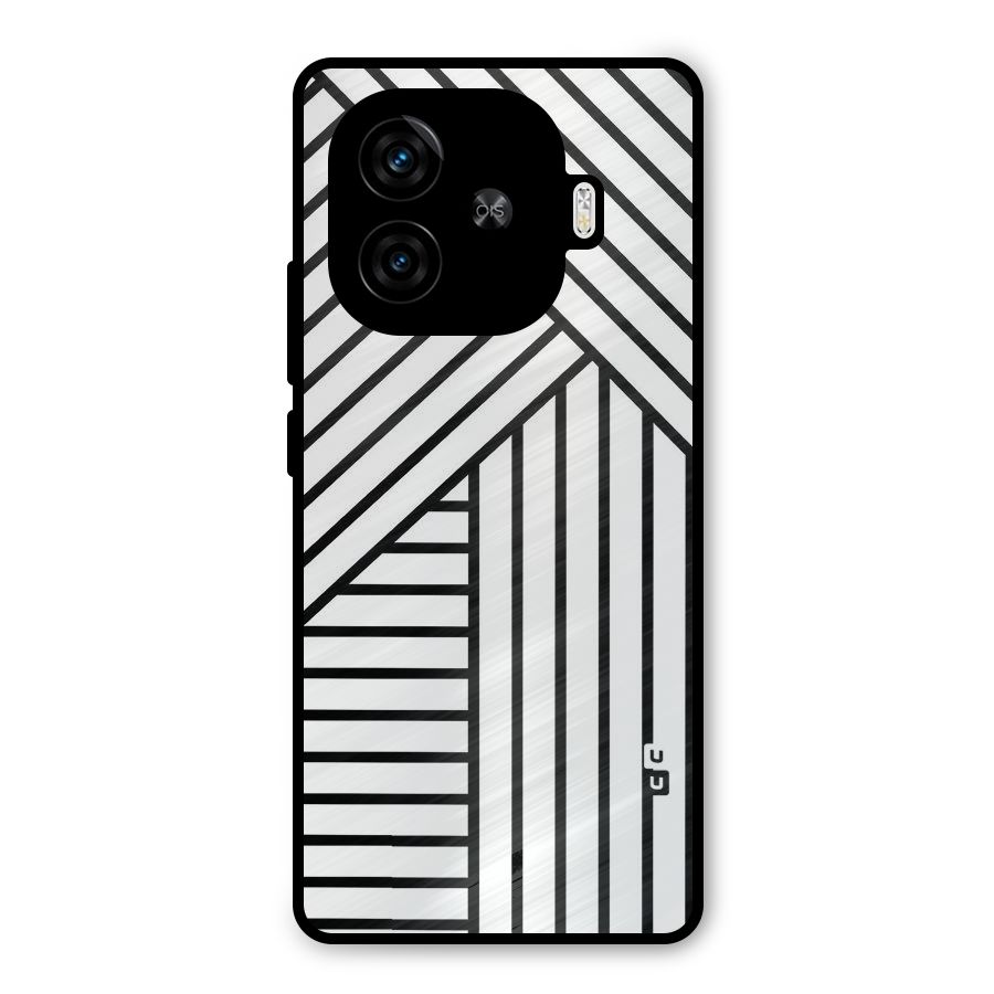 Lines Pattern Stripes Metal Back Case for iQOO Neo 10R