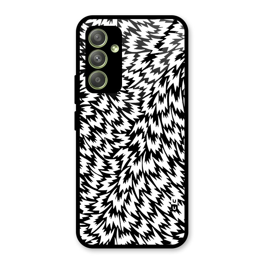 Lion Abstract Art Pattern Glass Back Case for Galaxy A54